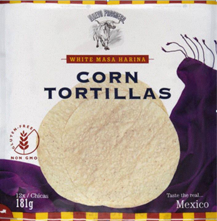 Baltās kukurūzas Tortillas ø 15 cm (saldētas, HoReCa) Mex. Taco gatavošanai Iepak. 4 x 60 gab x 22g.